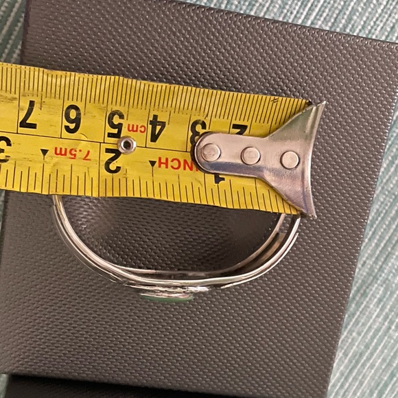 Native American High Grade Turquoise Sterling Cuff Bracelet 26g - Picture 8 of 12